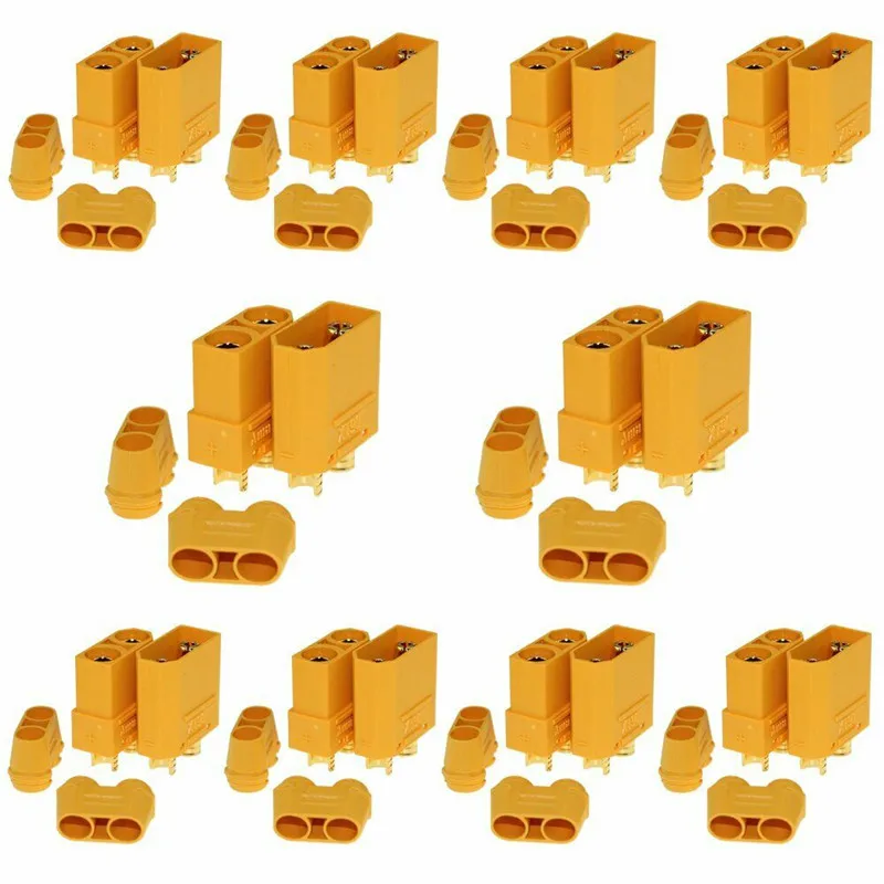 

XT90 Plug Connectors With Back Cover Sheath Model Airplane Current Connector for Electrically Adjustable Battery Accessories