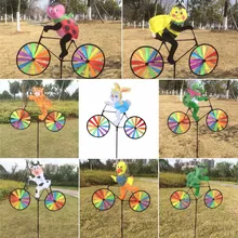 1 шт. милые 3D Животные на велосипеде ветряная мельница ветер вертушка сад газон двор Декор Детская игрушка JUL20_17