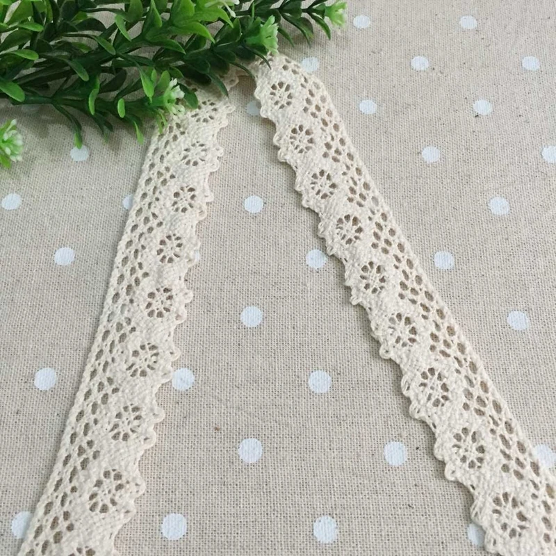

QUANFANG Knitted Cotton Lace Ribbon ,5 Yard/Piece,DIY Handmade,Wedding Party,Craft & Gift Packing,Child Dress,Decoration HB037