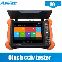 Cheap best quality 8 inch multi-function cctv wifi IP camera tester with 8MP CVI /8MP TVI /5MP AHD for X9 CCTV TESTER