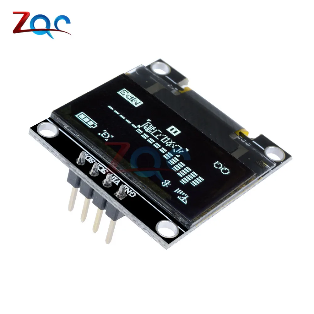 Последовательный белый OLED дисплей 0 96 дюйма IIC 128X64 I2C SSD1306 12864 плата с ЖК экраном GND
