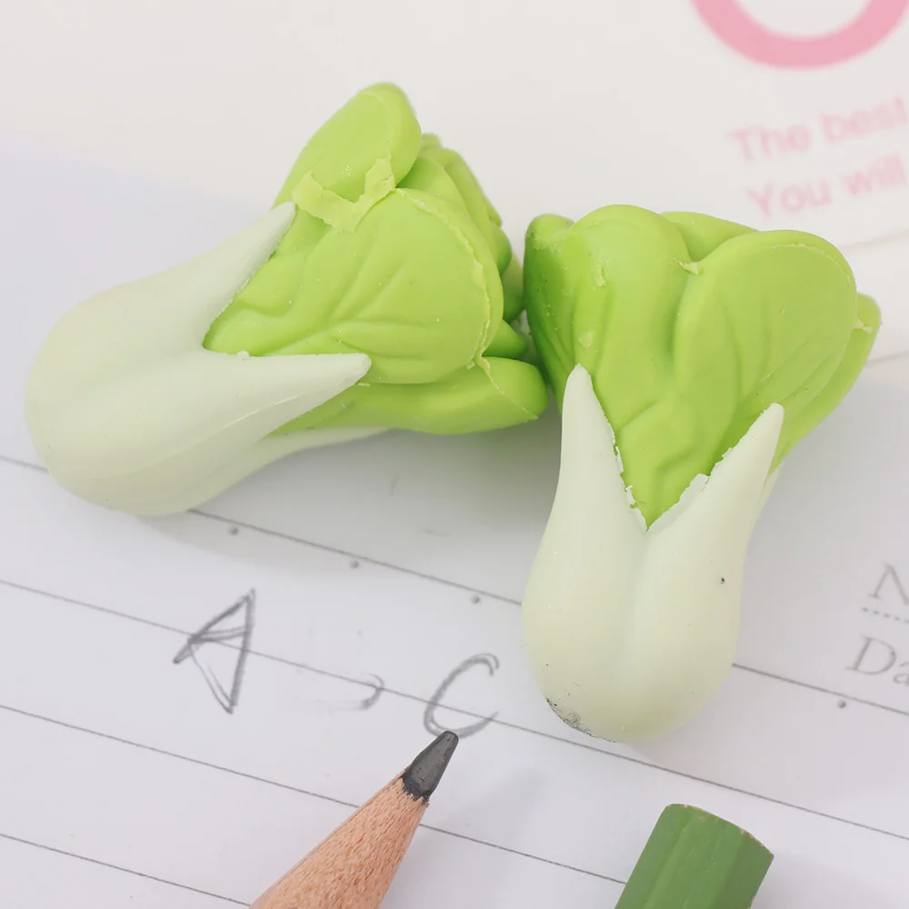 2 шт./компл. свежих овощей cabbag дизайн нетоксичный ластик Kawaii подарок для учеников приз обучающие игрушки для детей, офисные и школьные принадлежности