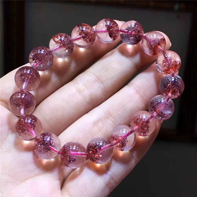11 мм натуральный супер 7 Мелодия Lepidocrocite кварцевый модный браслет для женщин Подарок на годовщину круглые Кристальные бусины AAAAA ювелирные изделия