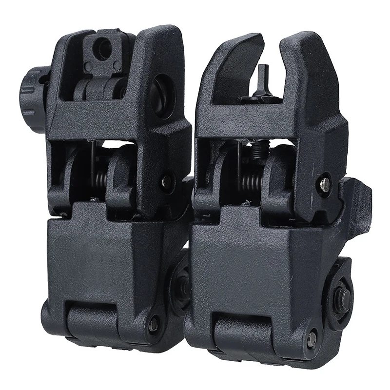 

20MM Rail Gen1 Tactical Folding Front Rear Flip Up Backup Sights BUIS Set Hunting Accessories 2 Pcs/lot