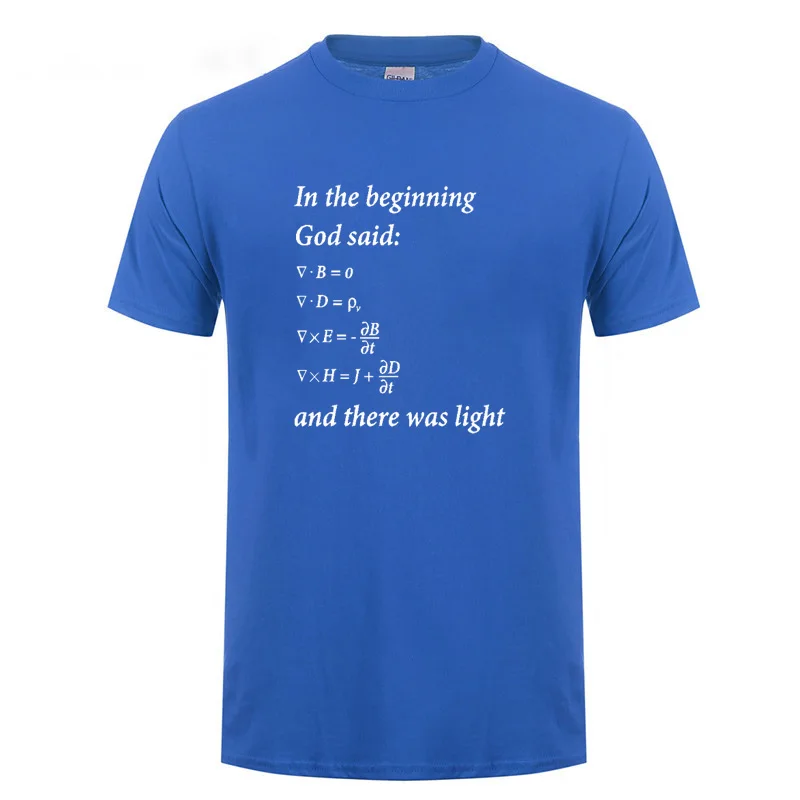 

Funny Math Design God Said Maxwell Equations And Then There Was Light T-Shirt For People With Faith Christian Jesus T Shirt