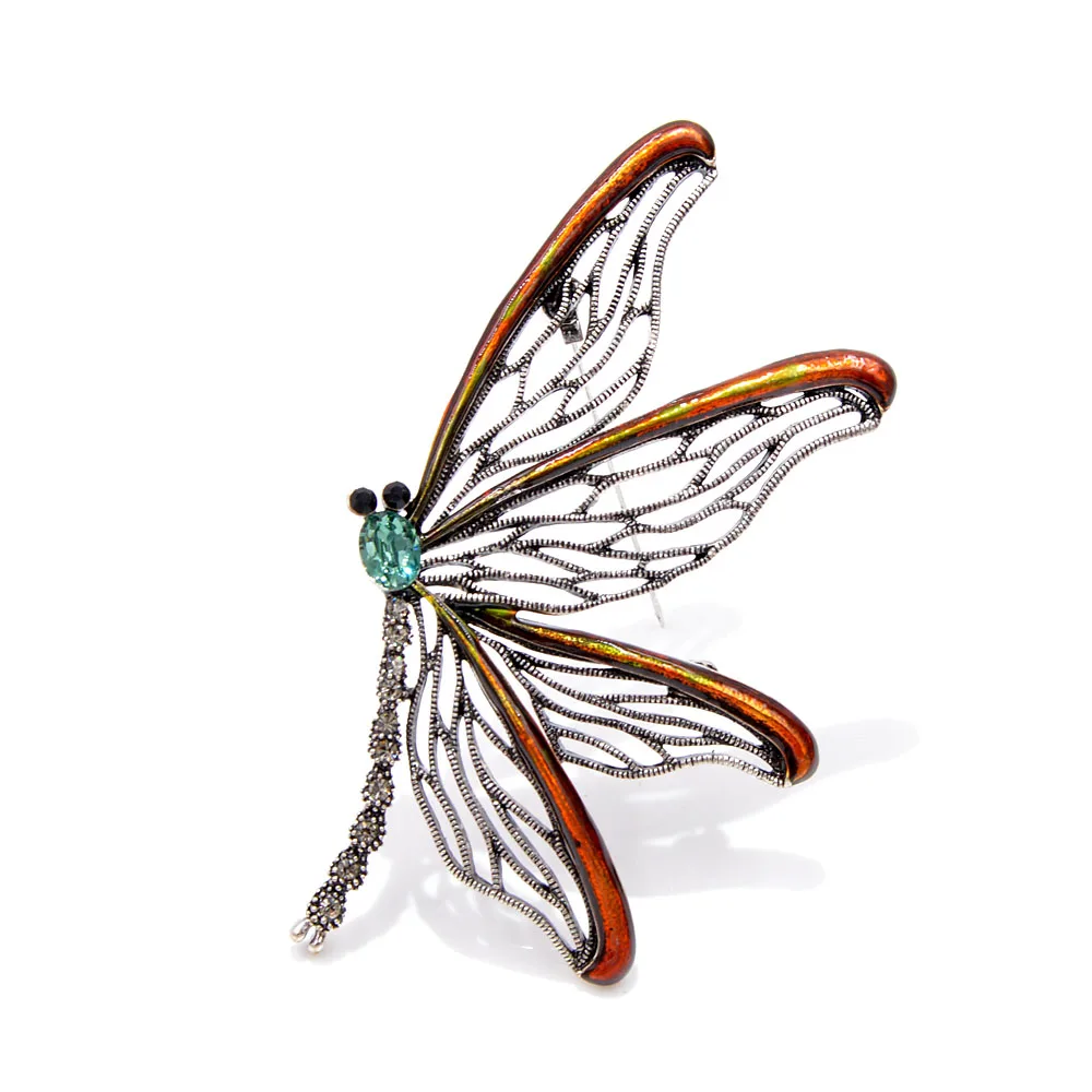 CINDY XIANG, Новое поступление, 3 цвета на выбор, большая эмалированная бабочка, броши для женщин, винтажная, открытая, насекомое, Элегантная Брошь, булавка
