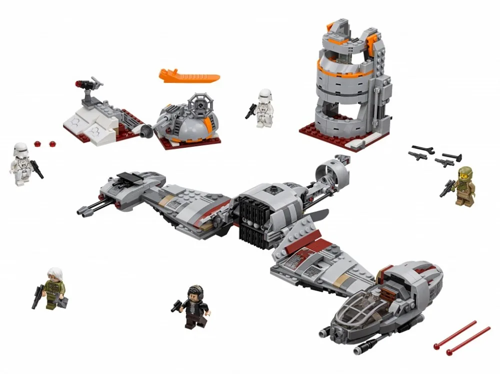 

LEPIN 05141 Star Wars The Defense Of Crait Set Figure Blocks Compatible Legoe 75202 Construction Building Toys For Children