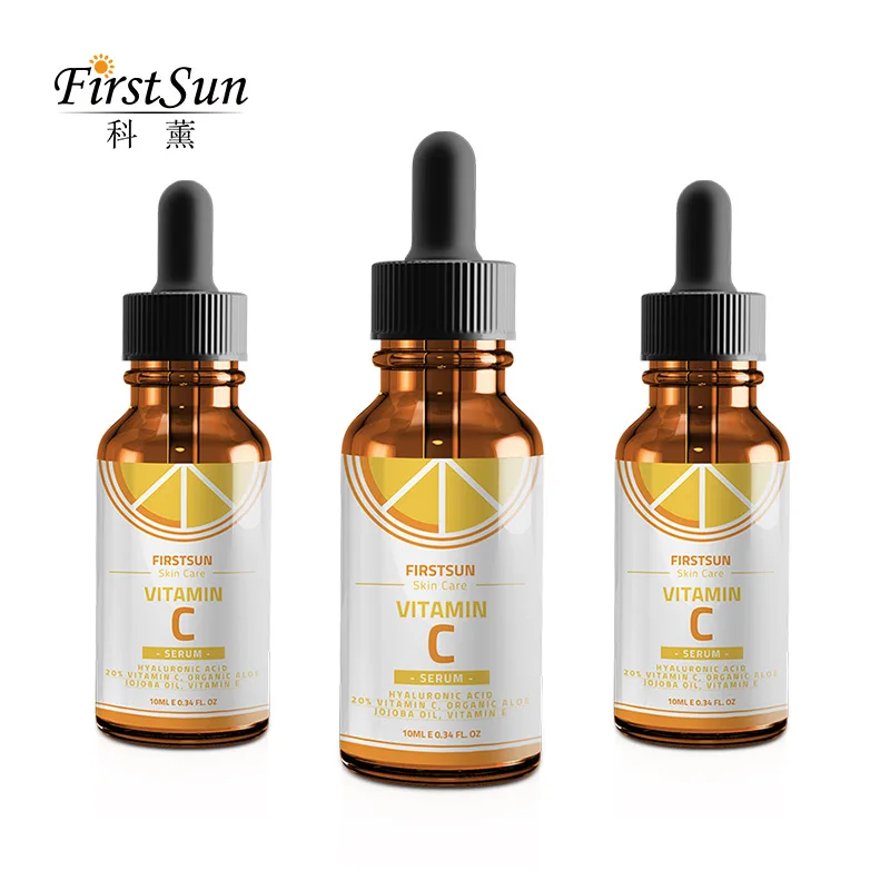 Firstsun vitamine C srerum blangissant acide hyaluronique crume visage& vitamine E-serrum VC Anti-âge blangissant bio 10 мл TSL