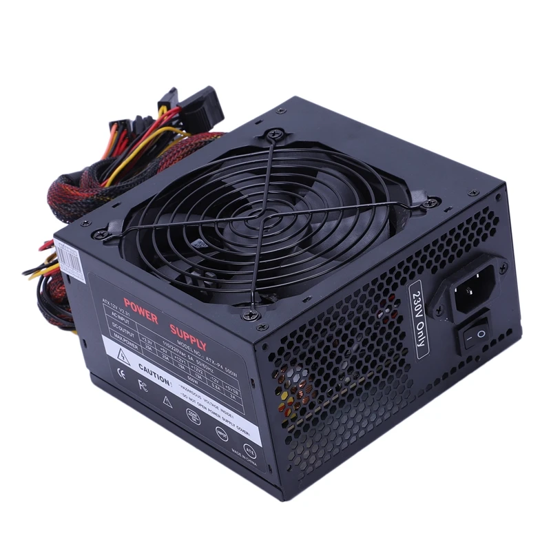 170 260V Max 500W Power Supply Psu Pfc Silent Fan 24Pin 12V Pc Computer Sata Gaming 5