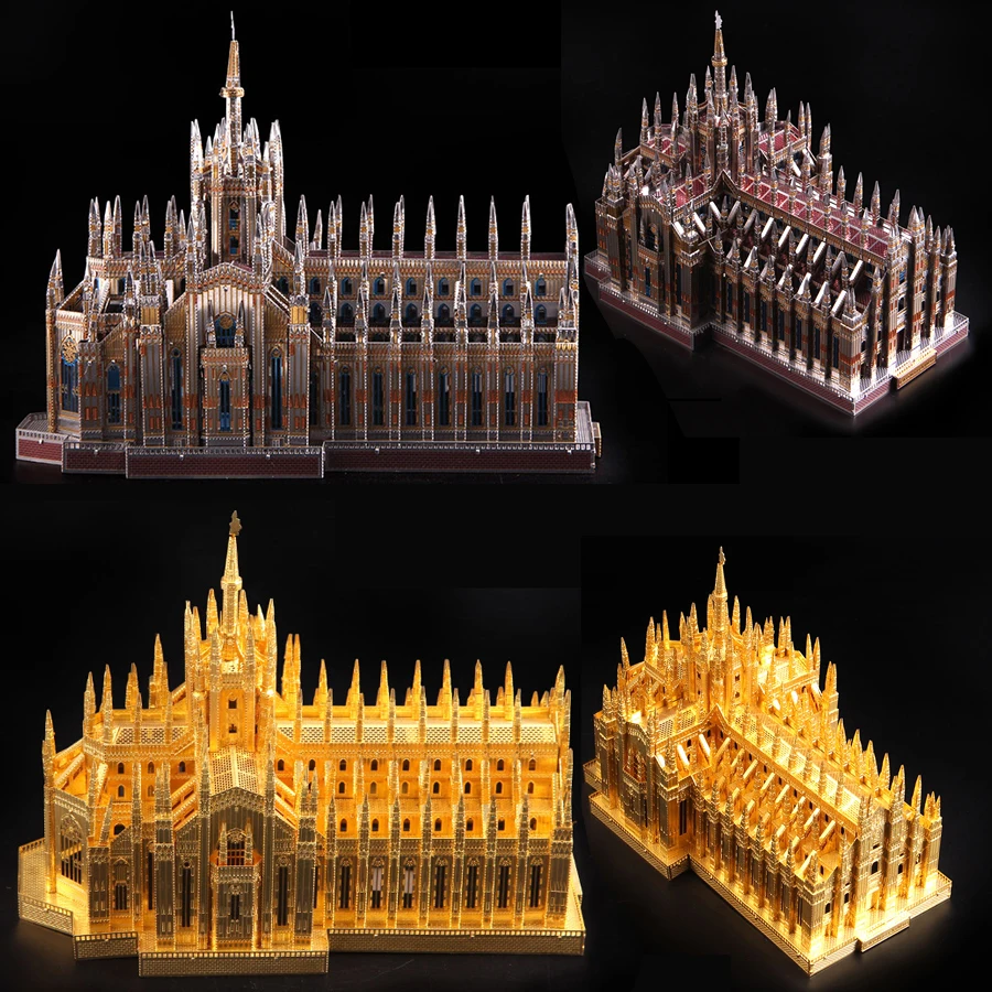 

Italy Duomo di Milano World's Great Architectures 3D Puzzle Metal Model Kits, 255 Pieces,DIY 3D Laser Cut Building Jigsaw Toys