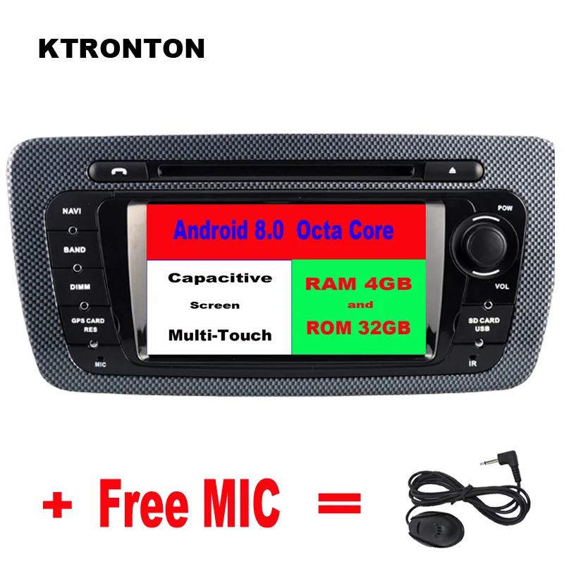 

4GB RAM Octa-Core Android 8.0 or 8.1 Car DVD Player for SEAT IBIZA 2009-2013 With Radio GPS Navigation Mirror Link DVR Wifi BT