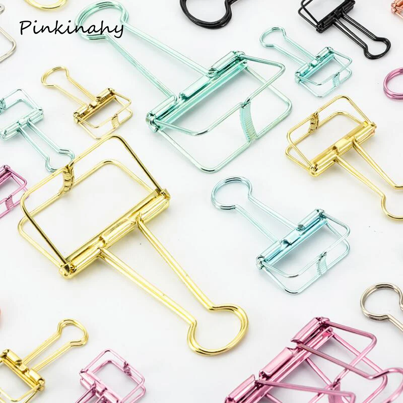 Buy 10 pcs/lot 8 colors Metal long tail clips gold