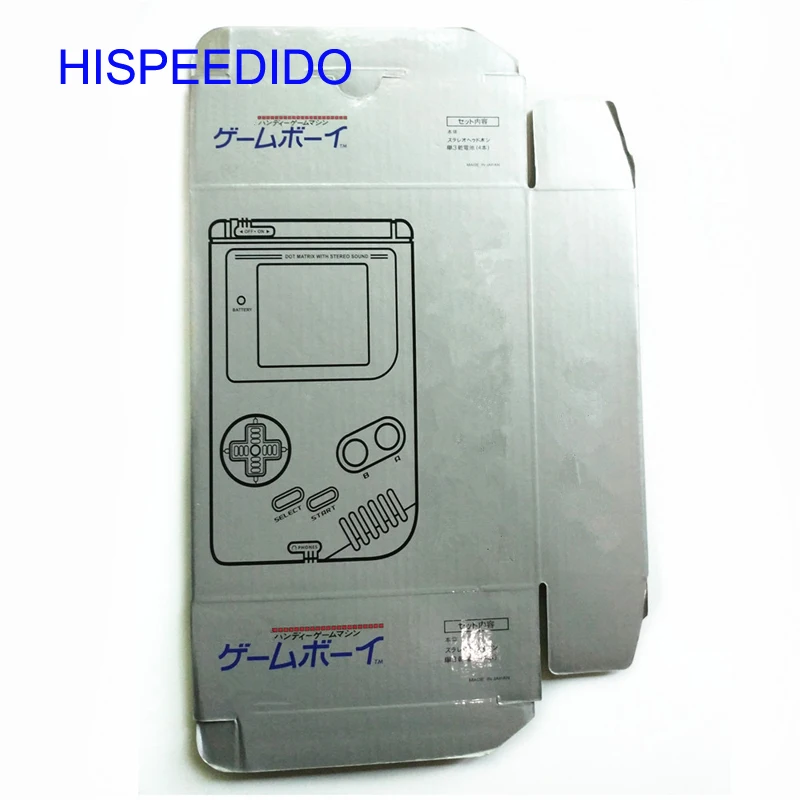 

HISPEEDIDO 10pcs/lot Game Retail packing box Console paper case for GB for GBO For Gameboy Original player DMG