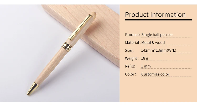 Shichen A036 Yes novelty wooden design ballpoint pen with wood box 0.7mm&1.0mm nib. school office business wrinting pen