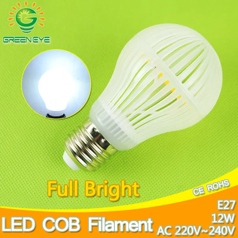 120LED on COB Korea LED Chip E27 12W COB LED Bulb Light Lamp Edison