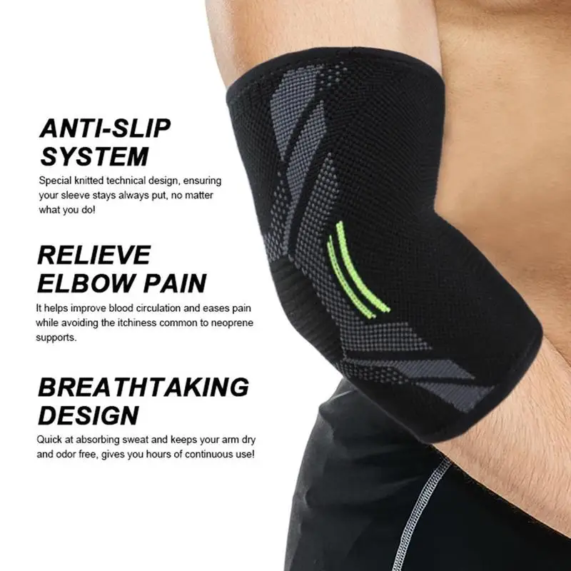 One-piece Outdoor Sports Nylon Knit Elbow Pads Three-dimensional Pressure Belt With Comfortable And Breathable Elbow Protectors