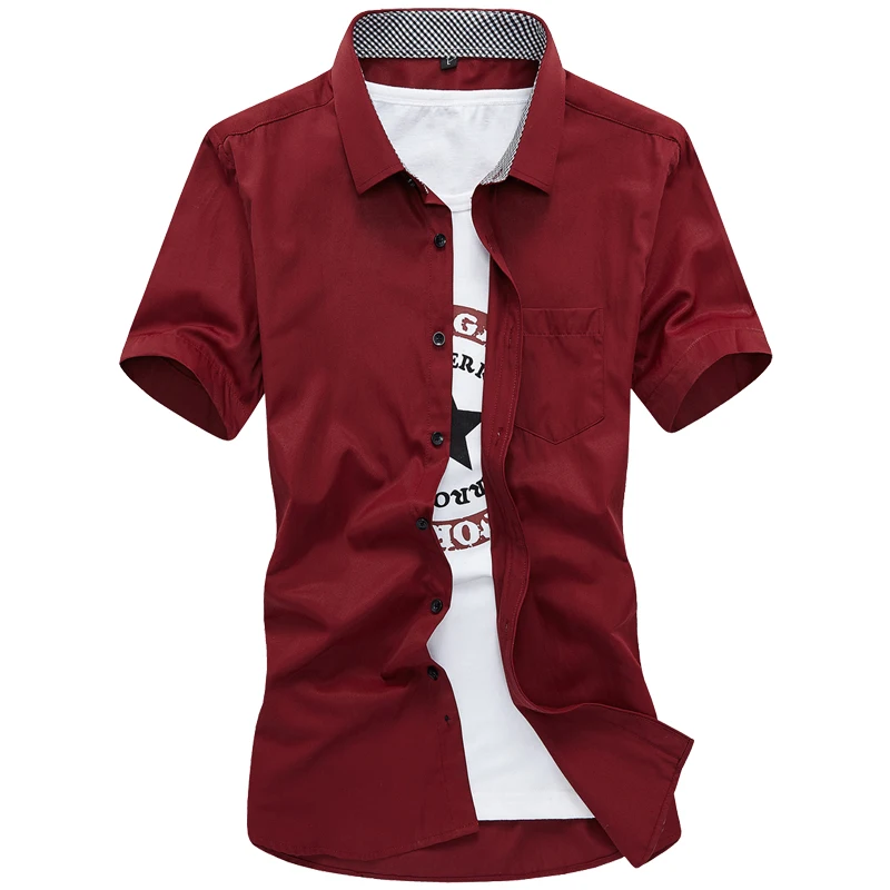 Men Shirt Brand 2018 Male Short Sleeve Hawaiian Shirts Casual Collar