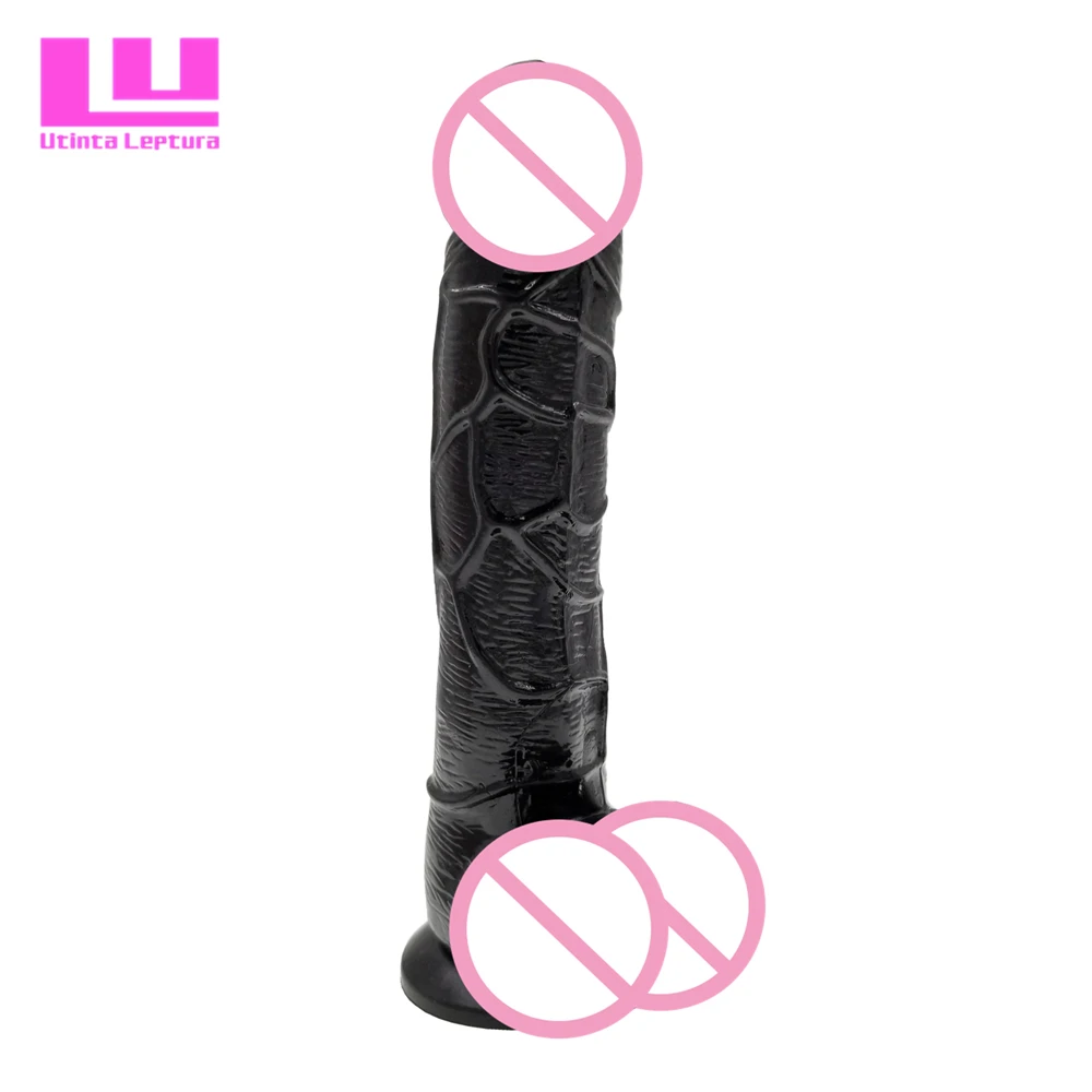 Utinta Leptura 19.5cm Whopper Black Realistic Dildos Sucker Dick for Women Erotic Sex Toys Simulation Male Penis Adult Products