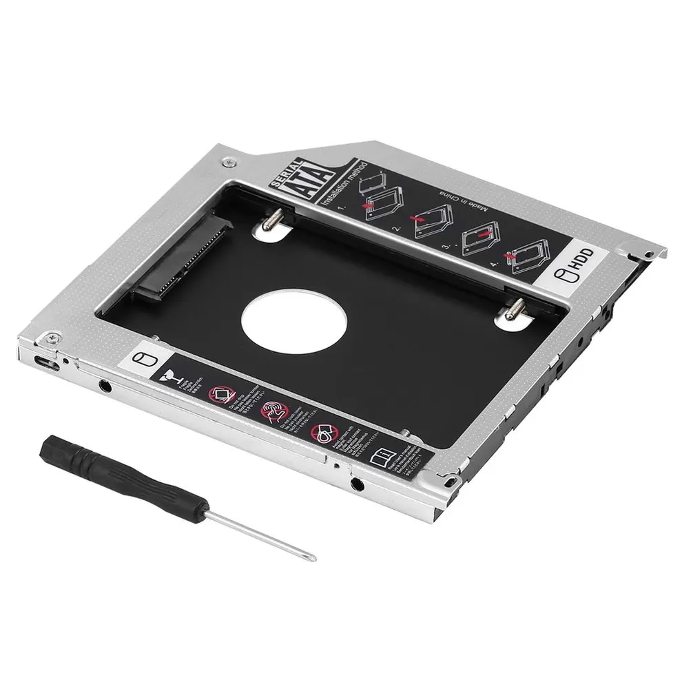 10PCS Universal 2nd 9.5mm SATA HDD SSD Hard Drive Case Stand Enclosure For MacBook Pro 13/15/17 Inch |