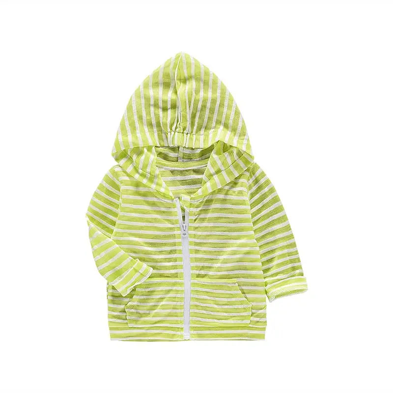 Fashion summer striped solid color sun protection infant coats