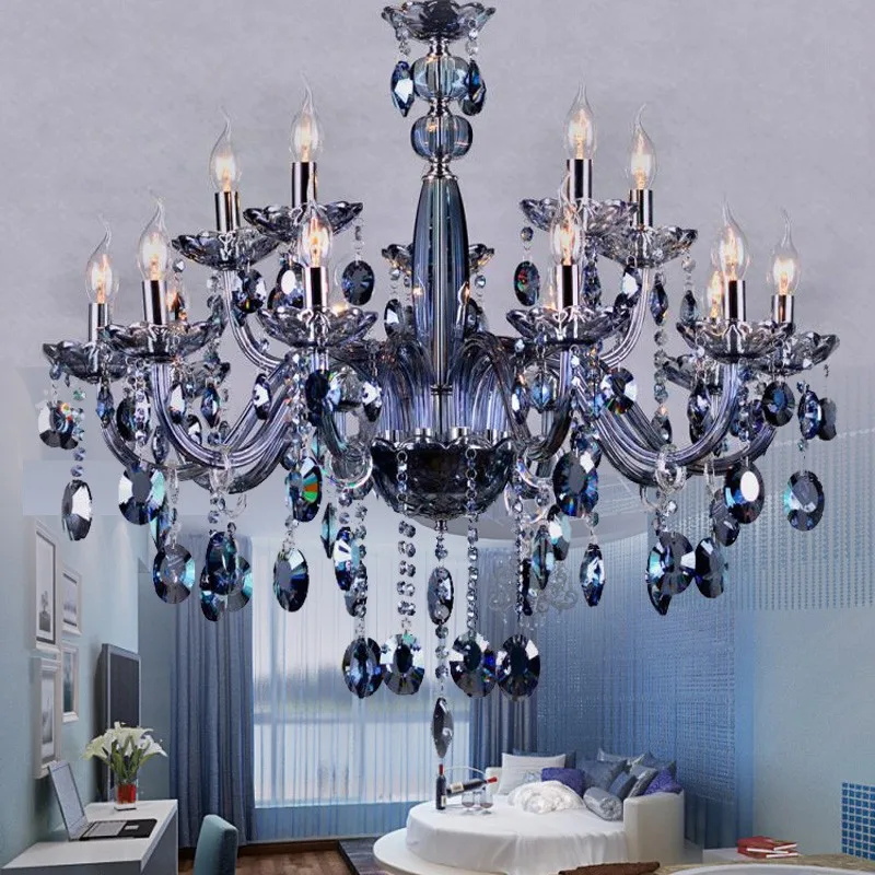 

Crystal chandelier living room dining room lamp villa KTV bedroom lamps LED candle crystal chandelier modern Crystal Chandeliers