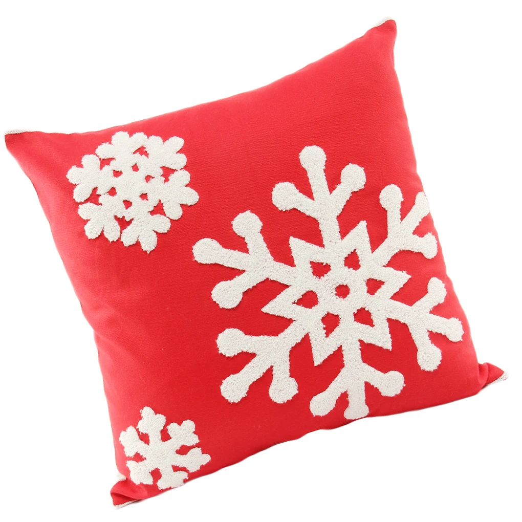 

Snowflake Patterns Cotton Breathable Soft Pillowcase Christmas Decorative Pillowcase