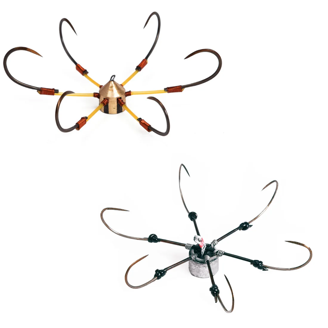 

6 Claws Lead/Copper Crab Hook Steel Explosion Hook Lead Head Jig Fishing Hook Squid Fishhooks Tackle Pesca Accessories