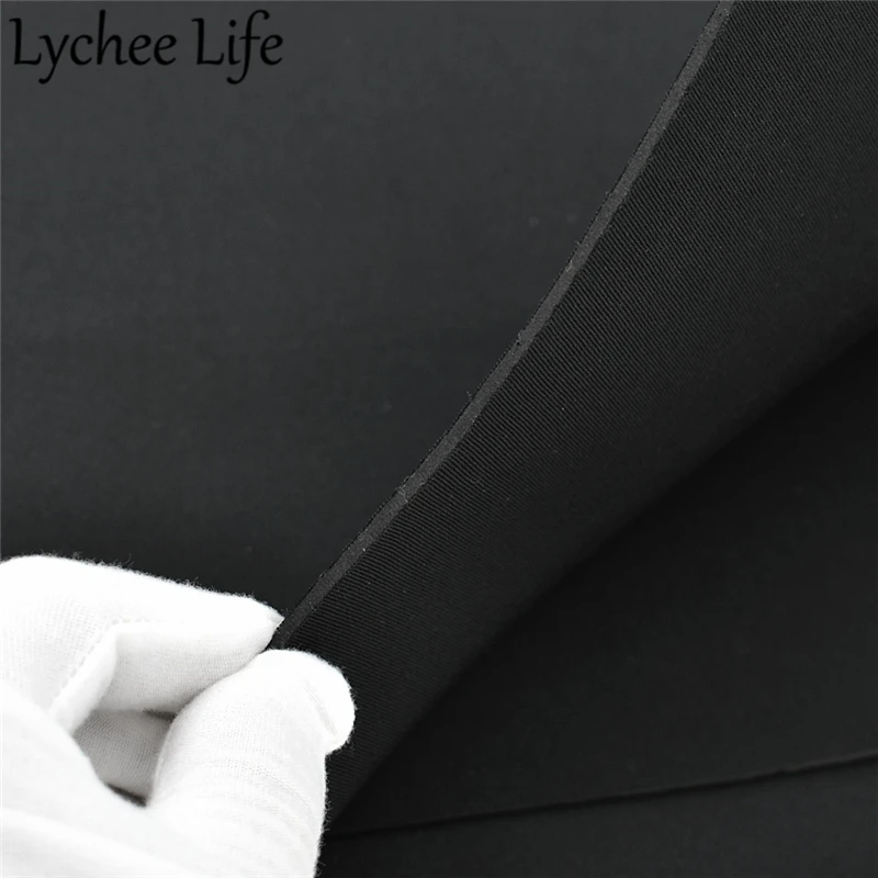 Lychee Life черная Неопреновая ткань 45x143,5 см SBR Неопреновая Ткань DIY Ручная работа швейная одежда аксессуары для одежды принадлежности