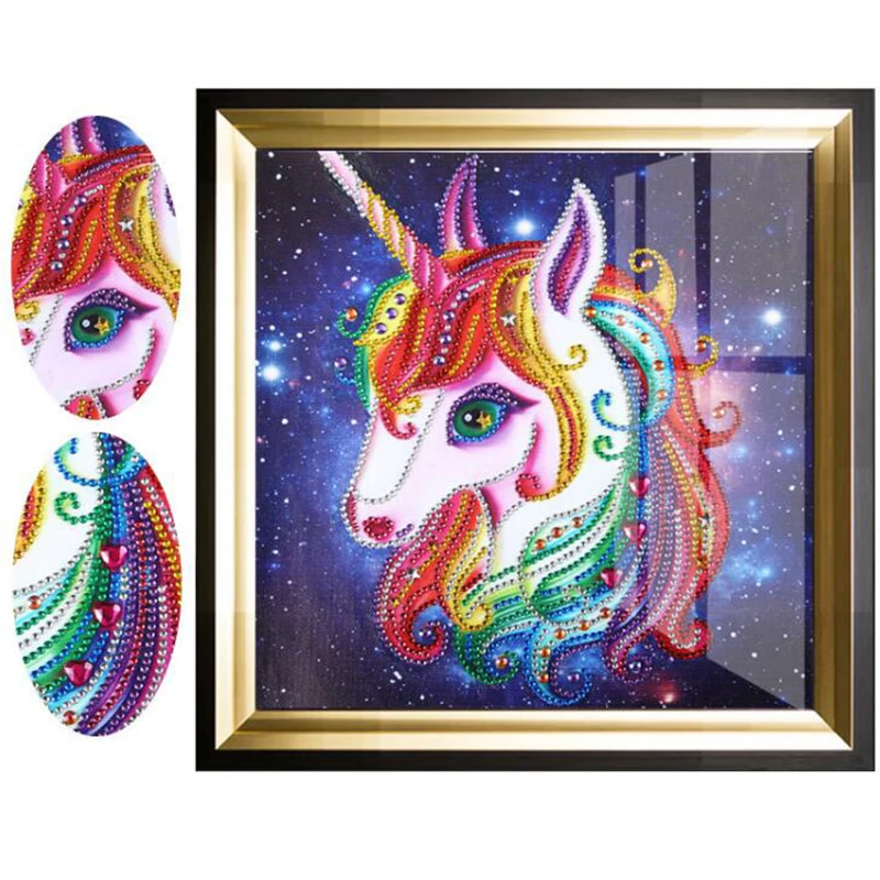 

Special Shaped Diamond Embroidery Cartoon Unicorn Arts DIY Diamond Painting Crystal Shining Round Rhinestones Cross Stitch a100