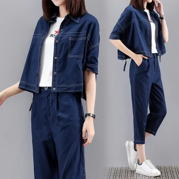 womens denim suits
