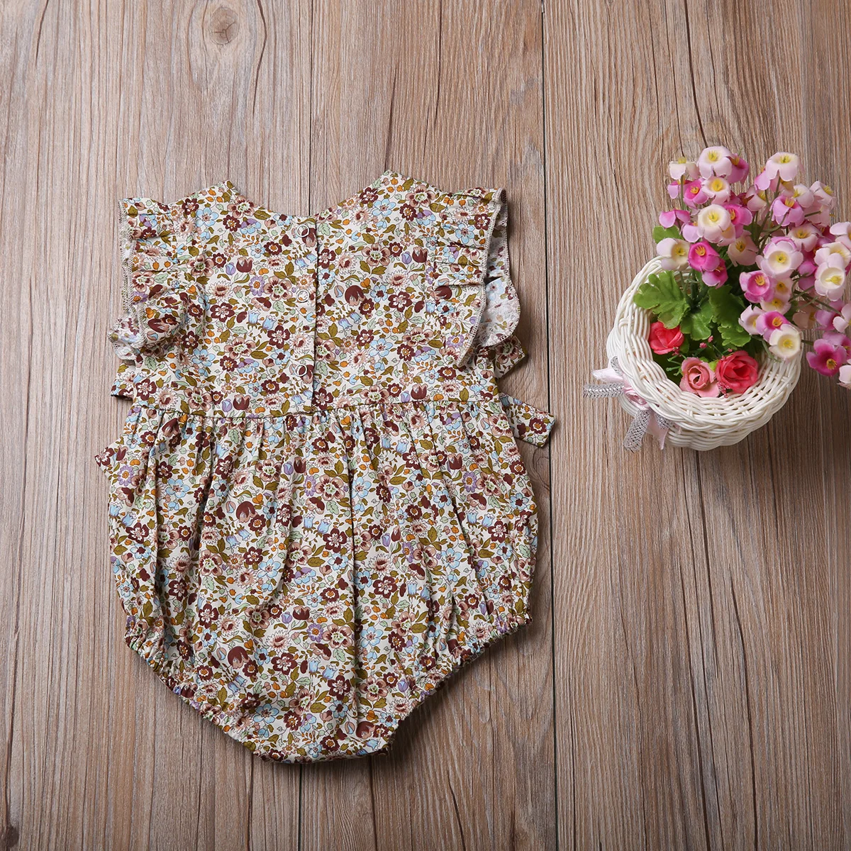 Summer Flower Baby Girls Ruffles Romper Infant Newborn Baby Jumpsuit Playsuit Bow Baby Clothes Summer Flower Baby Girls Ruffles Romper Infant Newborn Baby Jumpsuit Playsuit Bow Baby Clothes