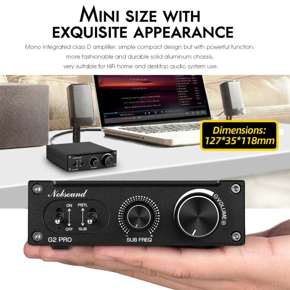 amplifier speaker Nobsound Hi-Fi G2 /G2 pro Subwoofer / Full-Frequency Mono Channel Digital Power Amplifier 100W or 300W inverting amplifier