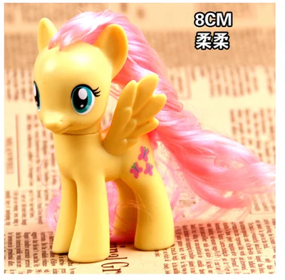 

Toys Figure Unicorn Pets Horse Fluttershy 8*3*5 CM PVC Action Toy Figures