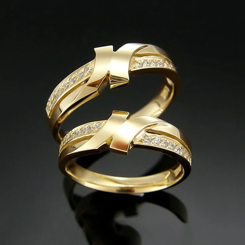 

Fashion Retro Woman Ring Couple Charm H Symbol Engagement Ring Girl Exquisite Gift