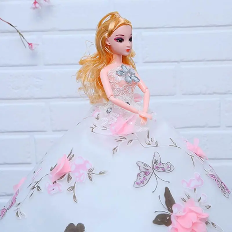 Кружевное Свадебное платье для куклы, стиль, одежда принцессы, игрушка для детей, подарок на день рождения
