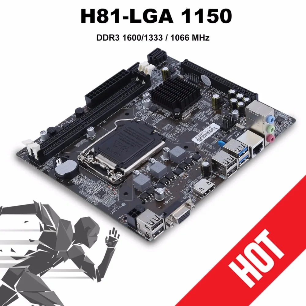 

High Compatibity H81 Computer Gigabit Ethernet Mainboard Motherboard Core CPU Board DDR3 Support LGA 1150