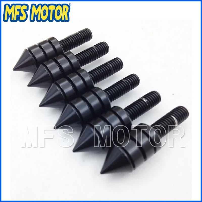 Motorcycle parts Spike Bolts Universal Black Windscreen, Fairings