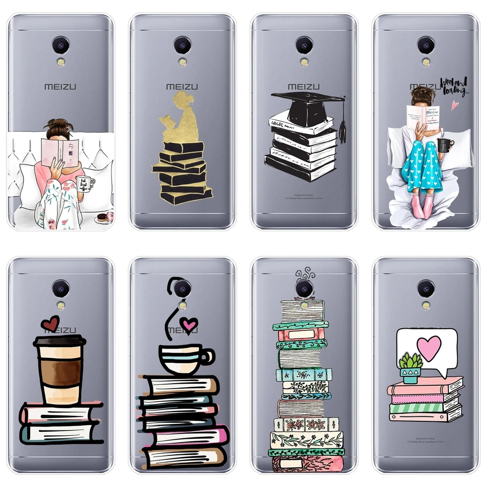 

Book Girl Heart Coffee Phone Case Silicone For Meizu M2 M3 M5 M6 Note Soft Back Cover For Meizu M6 M6S M6T M5 M5C M5S M3 M3S M2
