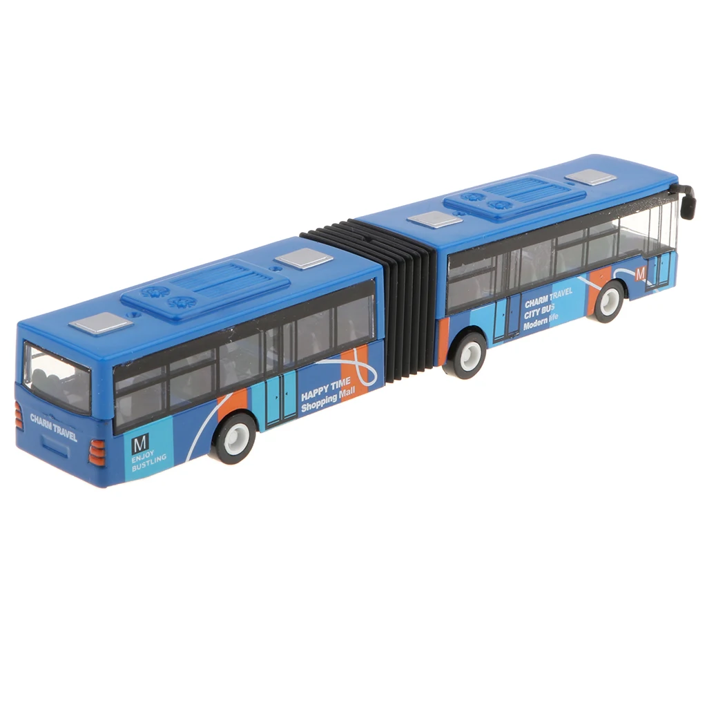 18cm Electric Toy 1/64 Pull Back Bus Car Model Diecasts Bus Toys Metal Alloy Art Crafts Collection for Children Kids Gifts