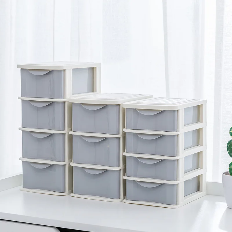 

NIS 4 Layers Desktop Drawer Storage Box Sundries Case Cosmetic Jewelry Box Desktop Makeup Organizer Sundries Plastic Box NEW