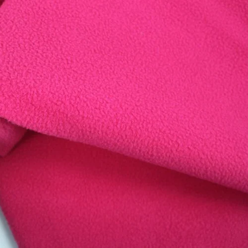 Fuchsia Polyester Polar Fleece Fabric anti pilling one side Fleece