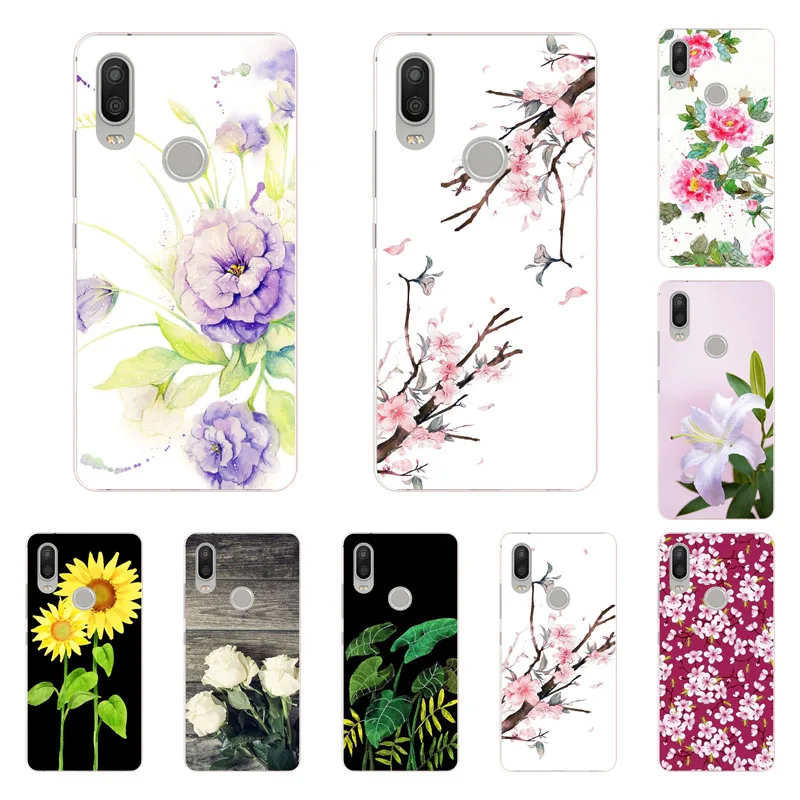 for BQ Aquaris X2 Pro Case Silicon Colorful flower Painting Soft TPU Back Cover Phone protect cases shell |