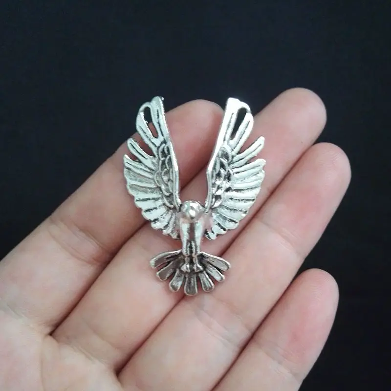 5Pcs 11*31*40mm Antique Silver Vintage Eagle Charm Pendant Jewelry Makingin Charms from Jewelry