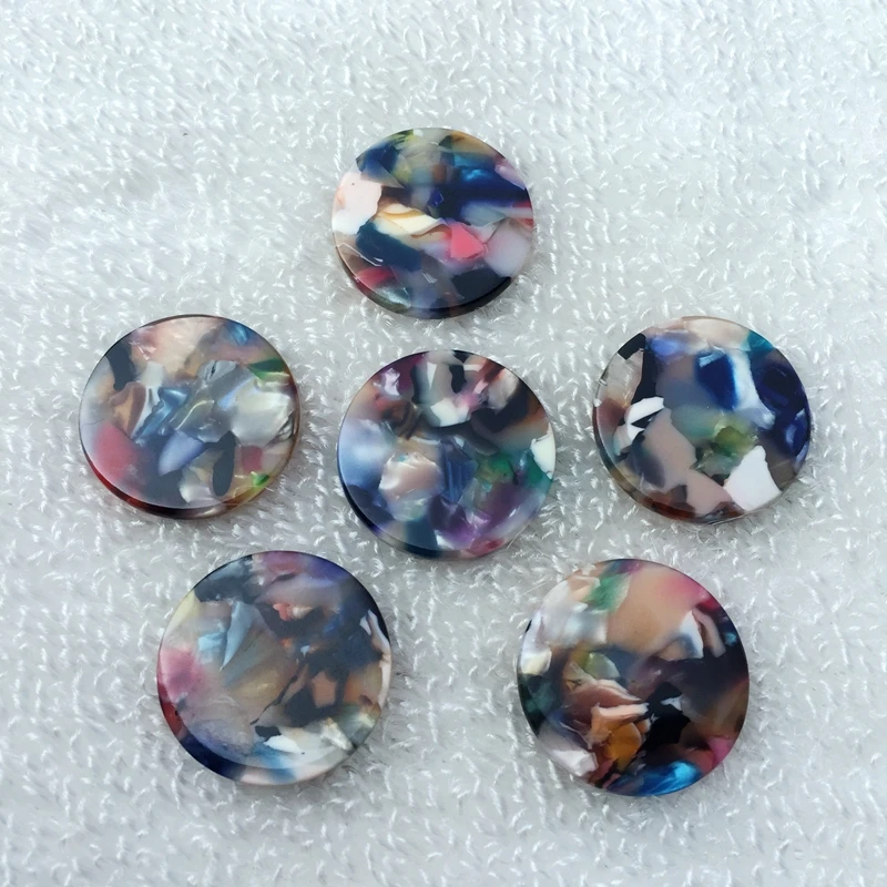 

15pcs/lot Round Rhinestones Natural Abalone cabochon Shell sheet slabs stone cabochon without holes -Z411