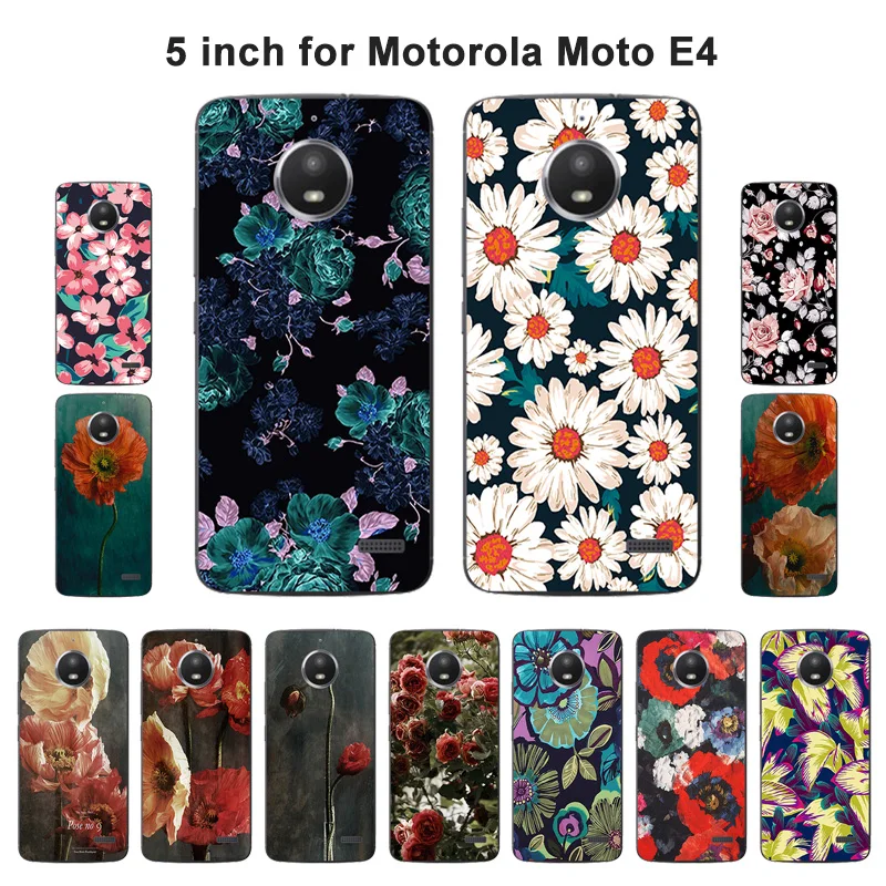 Для Motorola Moto E4 чехол Необычные окрашенные 5 0 &quotсиликоновые чехлы для телефонов E