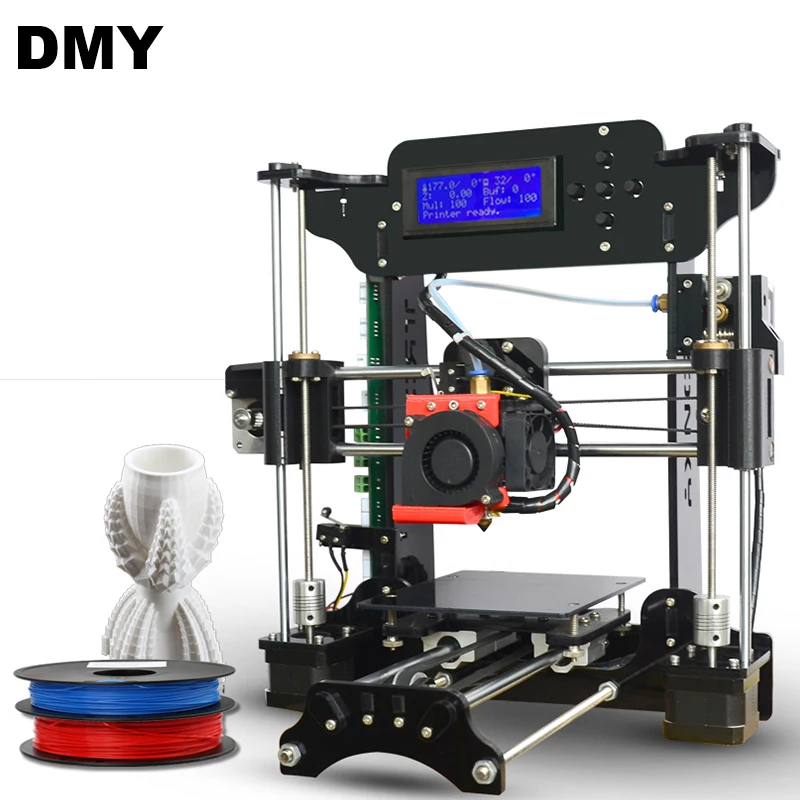  Factory price Easy Assemble reprap prusa i3 XY-100 3d Printer kit with Free 8GB TF card&LCD Screem+2 roll filamnet Gift 