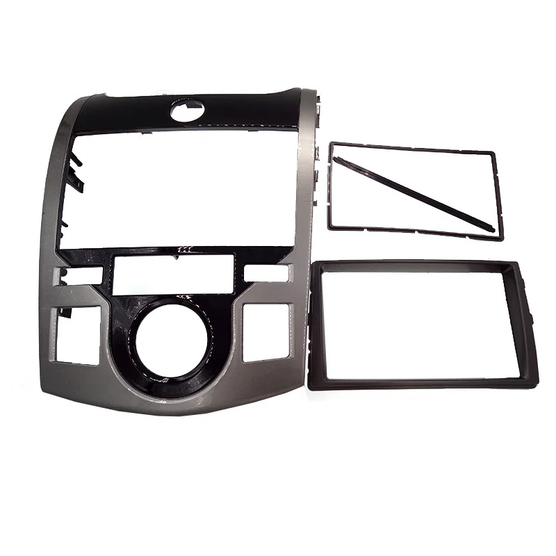 

ITYAGUY High quality free shipping 2 Din Car Frame Dash Kit Car Fascias for Forte Coupe 2009 Air Conditioning Hole