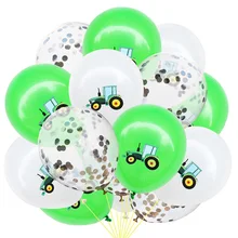 12Inch Birthday Party Decoration Vehicle Excavator Car Latex Balloon Confetti Latex Balloons Baby Shower Party Supplies
