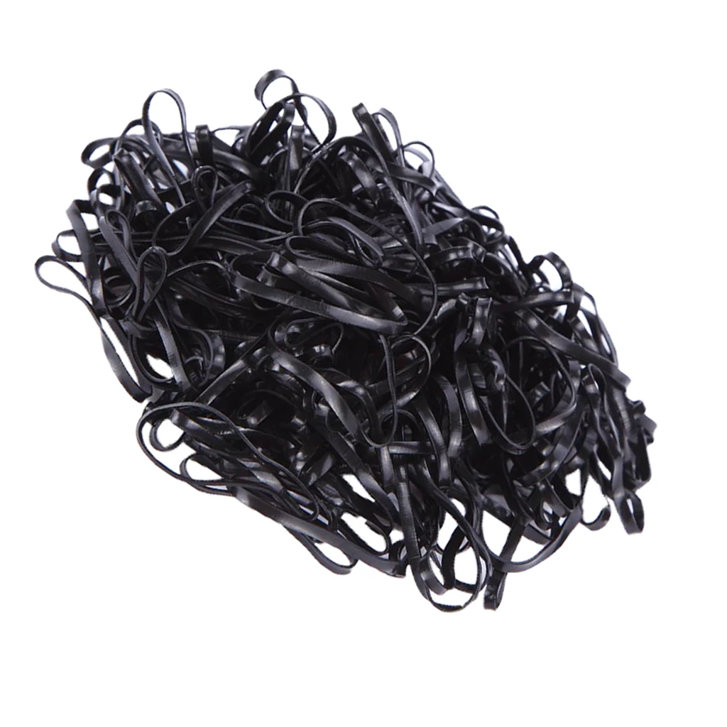 100pcs Fashion Elastic Ponytail Holders Hairband Hair Rubber Rings - Black/White/Multi-color Optional