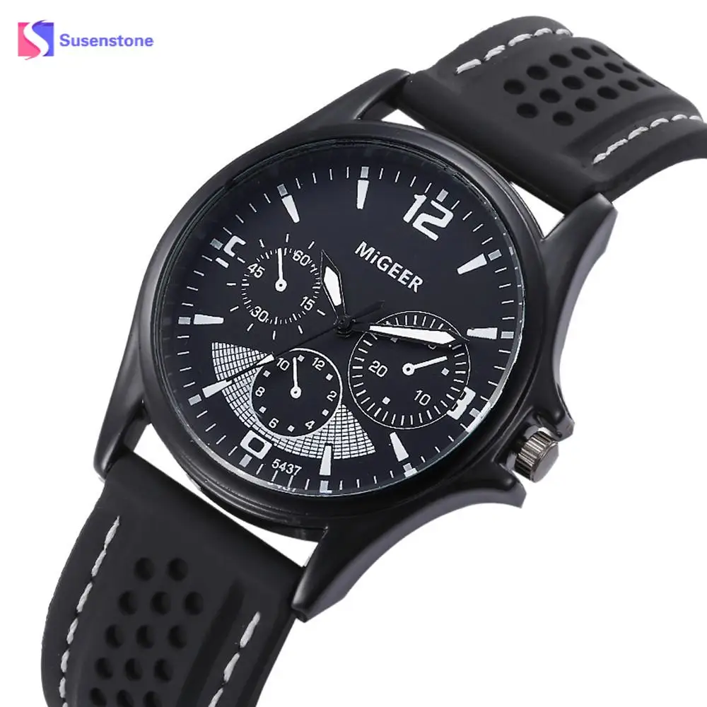 

Fashion Brand Men Luxury Quartz Wristwatches Silicone strap Sport Cool Quartz Hours Wrist Analog Watch Man Wristwatches Clock